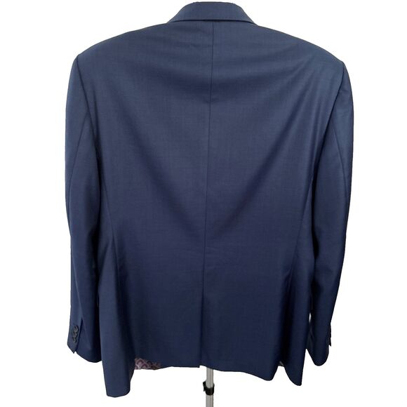 Ted Baker Men’s Size 42R Modern Fit Super 110's Blue Wool Blazer Sport Coat - Picture 8 of 13